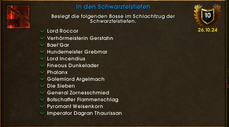 Hol dir den World of Warcraft Erfolg in den Schwarzfelstiefen