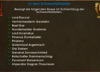 Hol dir den World of Warcraft Erfolg in den Schwarzfelstiefen